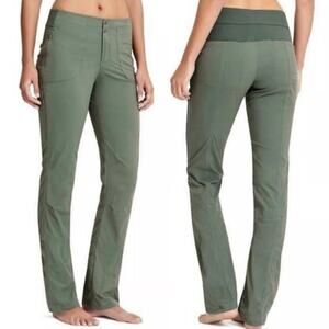 Athleta Pants Womens 12 Green Trekkie Hiking Utility Camp Nylon Outdoor Travel